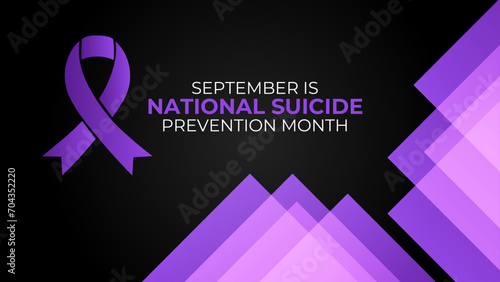 September is National Suicide Prevention Awareness Month background template. Holiday concept. background, banner, placard, card, and poster design template with text inscription. vector illustration