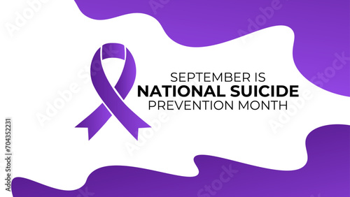 September is National Suicide Prevention Awareness Month background template. Holiday concept. background, banner, placard, card, and poster design template with text inscription. vector illustration