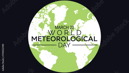 World Meteorological Day is observed every year in March. Holiday, poster, card and background vector illustration design.