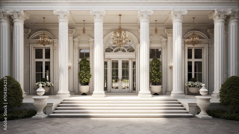 Grandiose Entrance Atrium of an Opulent Luxury Residence