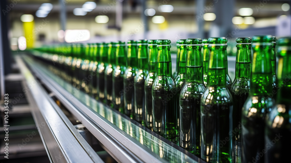 Beer Production on a Conveyor Belt Beer Production on a Conveyor Belt