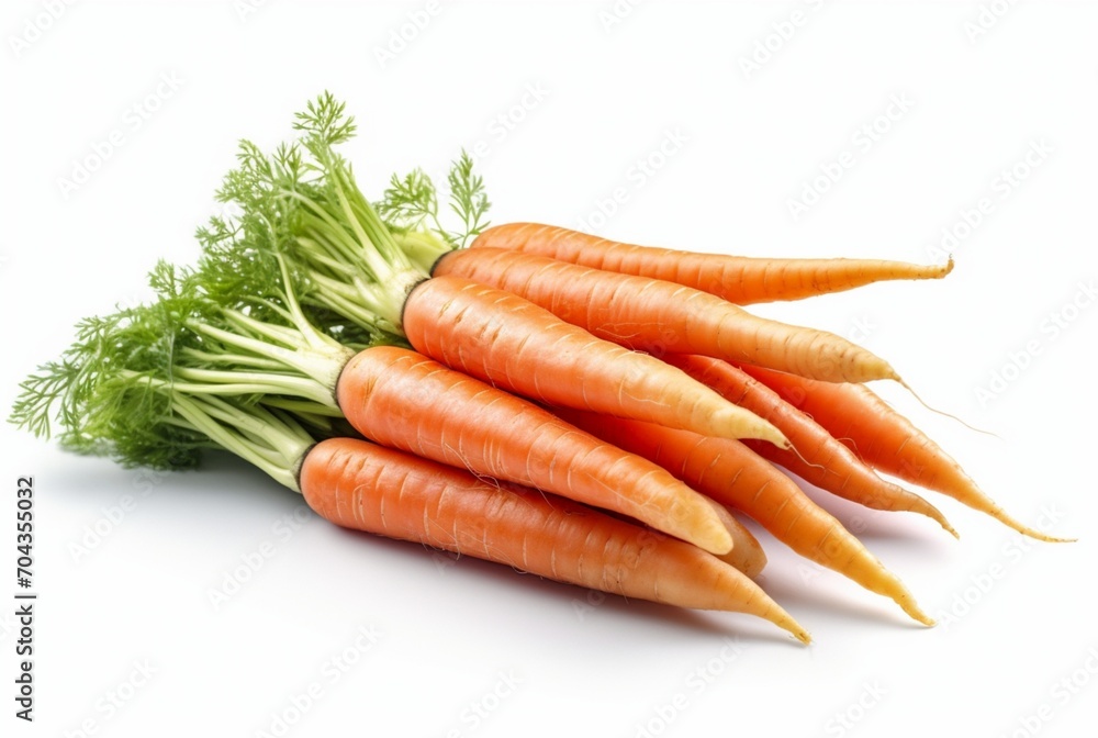 fresh carrot isolated on white background. generatif ai fresh carrot isolated on white background. generatif ai