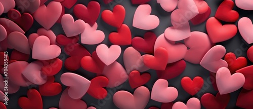 Abstract background with hearts 