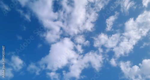 blue sky with white cloud landscape
