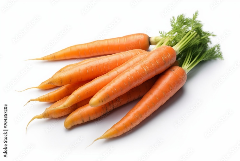 fresh carrot isolated on white background. generatif ai fresh carrot isolated on white background. generatif ai