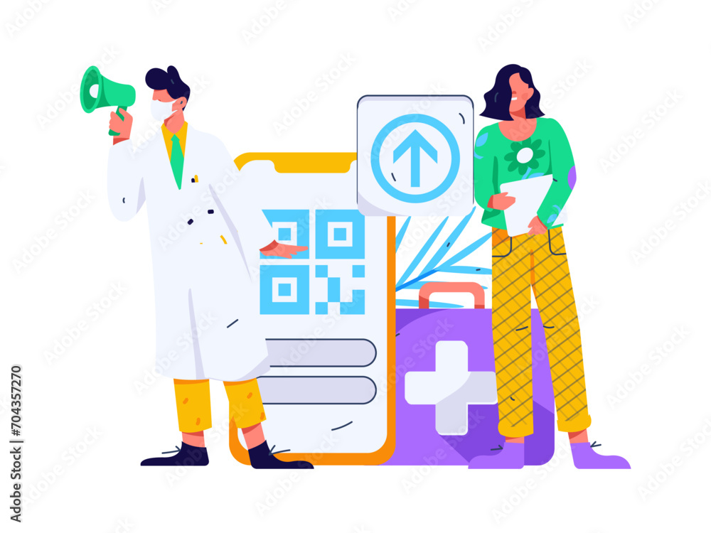 Medical characters fighting the epidemic flat vector concept operation hand drawn illustration
Medical characters fighting the epidemic flat vector concept operation hand drawn illustration