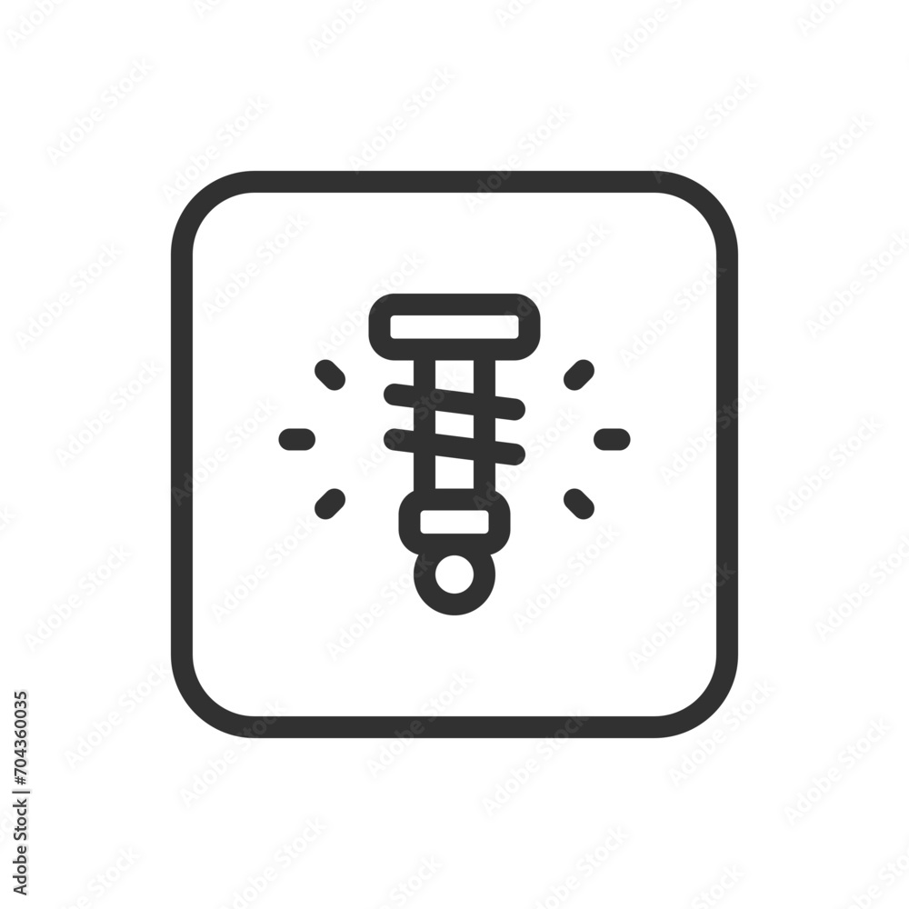 Car parts, spring, suspension. Modern, simple flat vector illustration for web site or mobile app