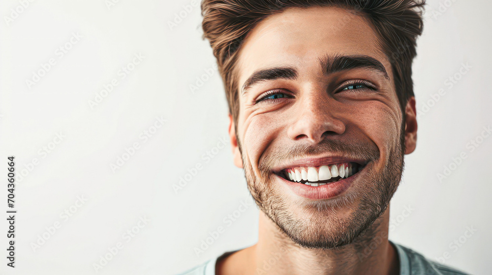 Obraz premium Young hispanic man smiling confident standing at white background.