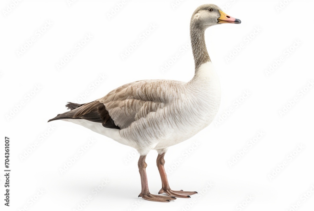 swan isolated on white background. generative ai
