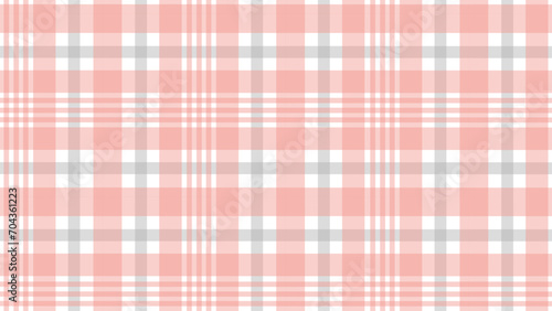 Pink and grey plaid fabric texture background