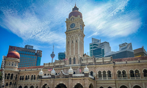 Photography Sultan Abdul Samad Building of Architecture in Merdeka Square, Malaysia