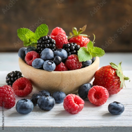 Bowlful of Summer  Ripe Juicy Berries Up Close