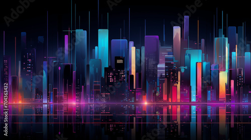 Abstract Futuristic Cityscape Elegance