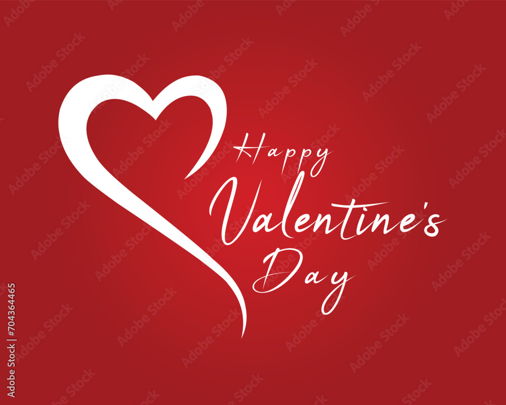 vector happy valentines day celebration text with heart icon