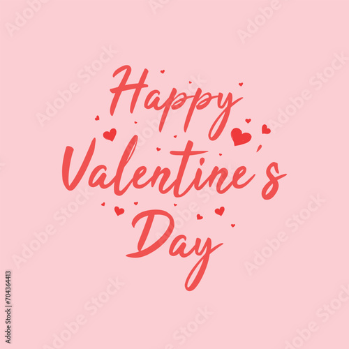 vector pink happy valentines day celebration text