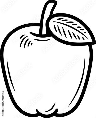 Handdrawn Apple Doodle