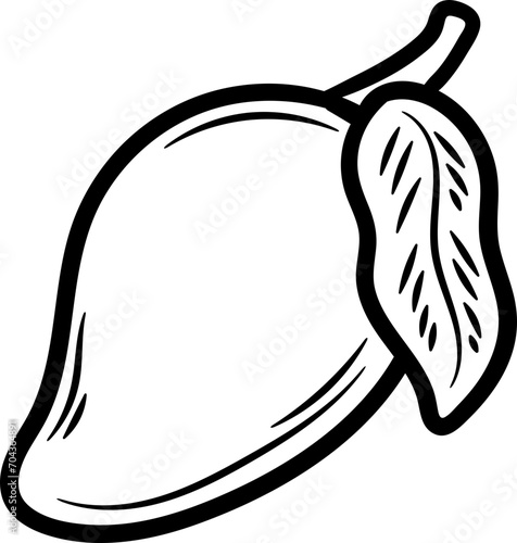 Handdrawn Mango Doodle