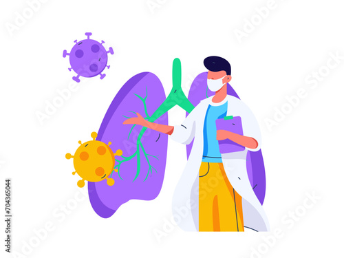 Wallpaper Mural Medical characters fighting the epidemic flat vector concept operation hand drawn illustration
 Torontodigital.ca