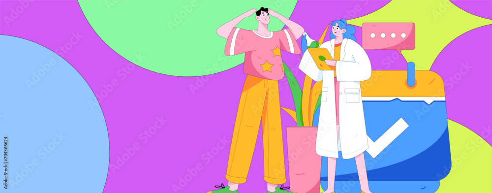 custom made wallpaper toronto digitalMedical characters fighting the epidemic flat vector concept operation hand drawn illustration