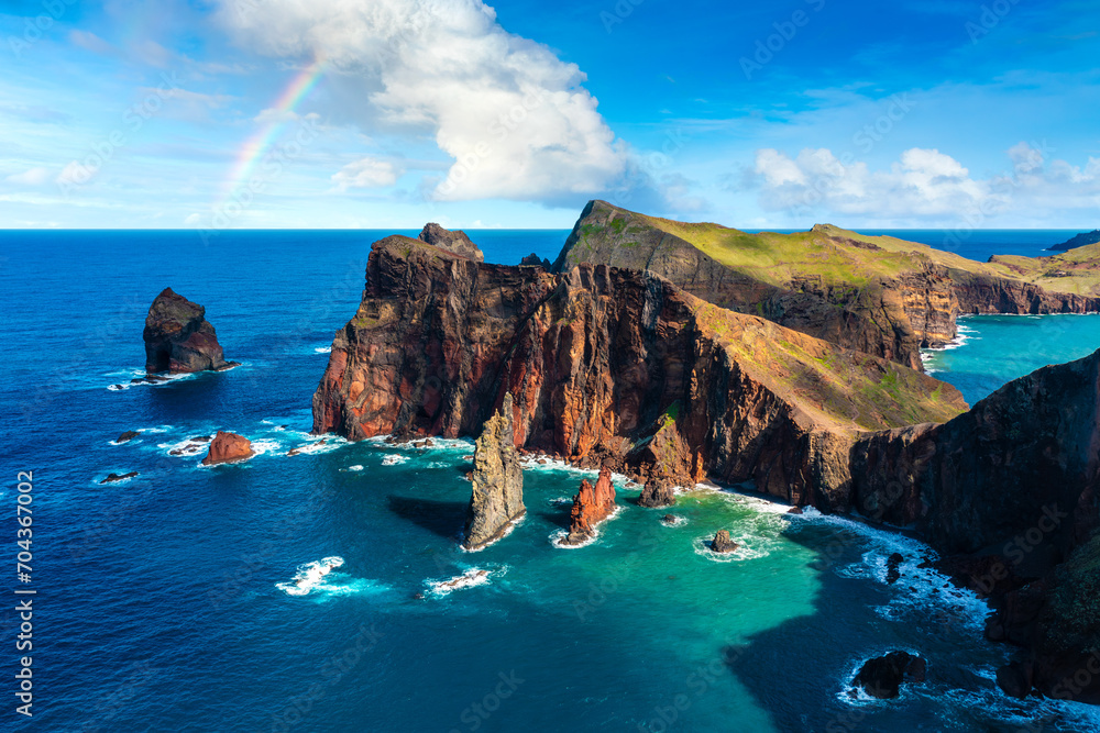 View of one of the best sights of Madeira Island. Cape Ponta de São Lourenço, Madeira Island, Portugal
