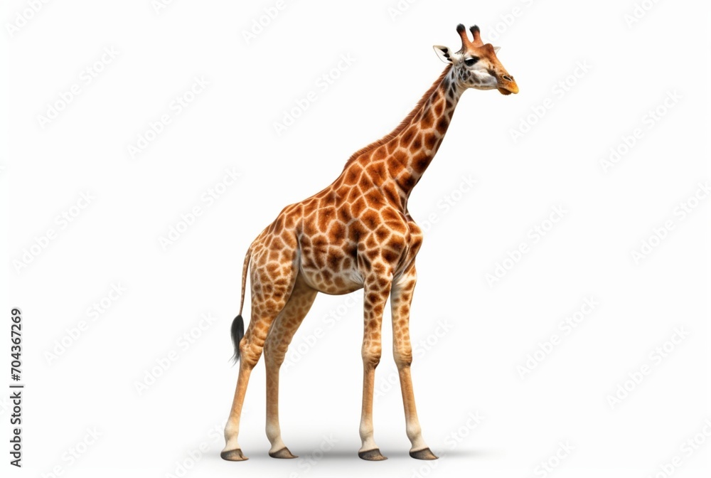 Obraz premium giraffe isolated on white background. generative ai