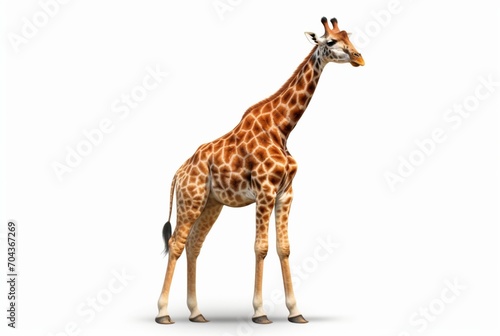 giraffe isolated on white background. generative ai