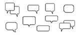 Pixel dialogue box. Chat speech. Communication box. Dialog cloud. 8-bit. Game development. Vector illustration on a white background