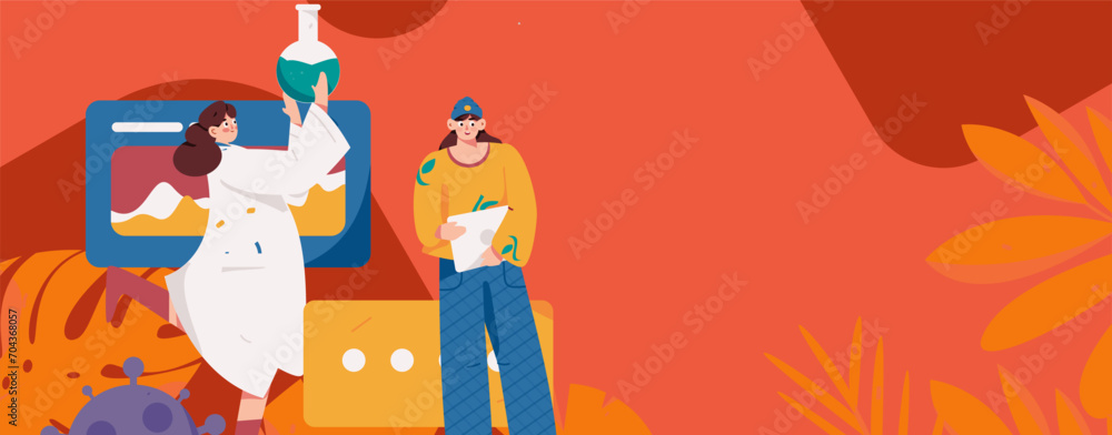 Medical characters fighting the epidemic flat vector concept operation hand drawn illustration
Medical characters fighting the epidemic flat vector concept operation hand drawn illustration