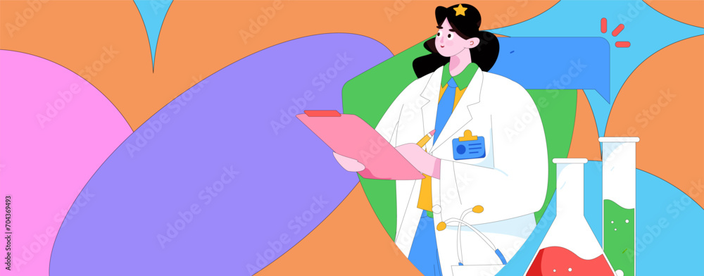 Medical characters fighting the epidemic flat vector concept operation hand drawn illustration
Medical characters fighting the epidemic flat vector concept operation hand drawn illustration