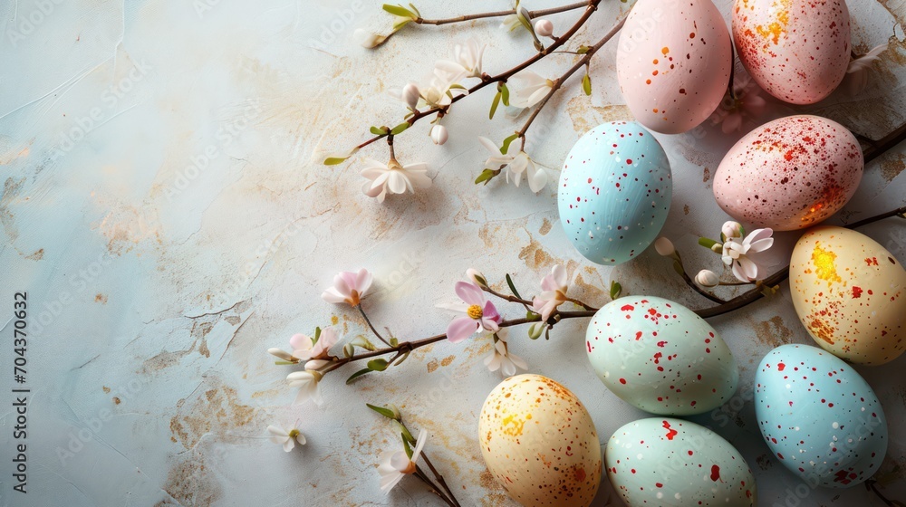 A colorful Easter egg background with pastel and soft colors A colorful Easter egg background with pastel and soft colors