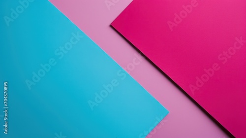 Minimalist design with cyan and magenta paper colors, creating an abstract and modern background with subtle shades of pink and blue. 