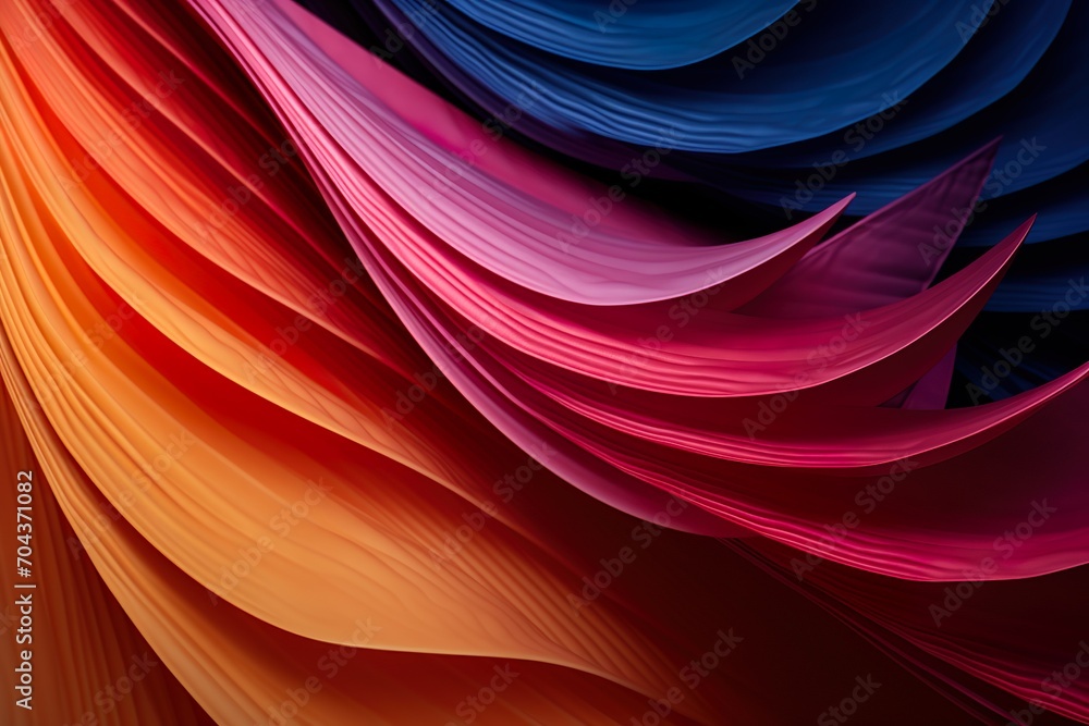 Fototapeta premium Vibrant colors flow in abstract wave pattern colorful waves lines