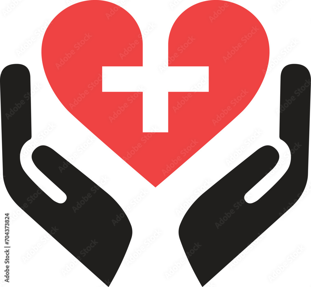 Heart in hand icons set. Hands holding heart icon. Love icon. Health, medicine symbol. Healthcare hands holding heart flat and line style Heart in hand icons set. Hands holding heart icon. Love icon. Health, medicine symbol. Healthcare hands holding heart flat and line style