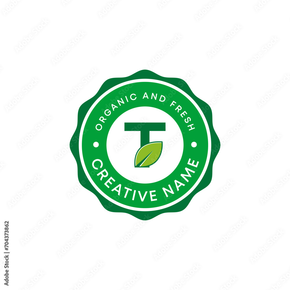 Premium Editable Organic emblem eco Letter T stamp logo Premium Editable Organic emblem eco Letter T stamp logo