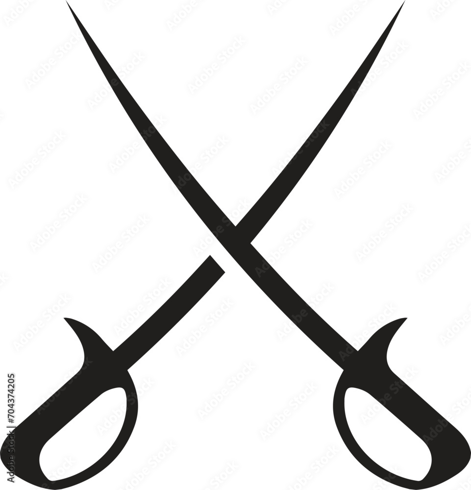 Daggers in engraving style. Design element for logo, label, emblem ...