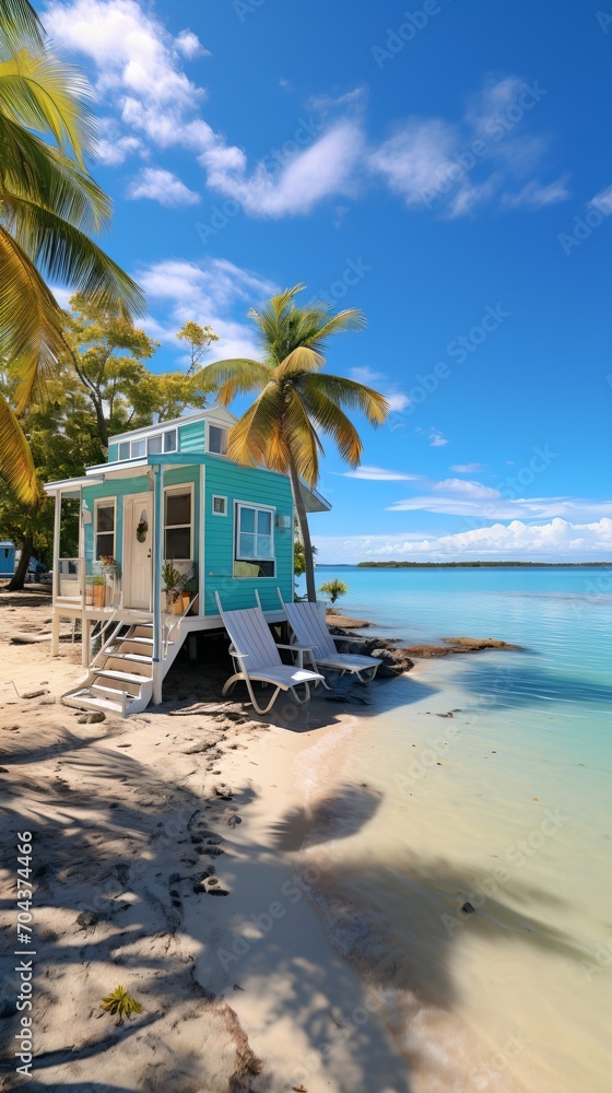 Small beach house near the ocean