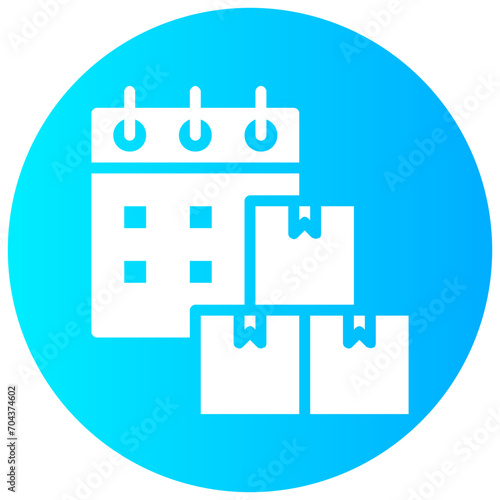 delivery schedule round vector icon