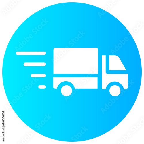 fast shipping round vector icon