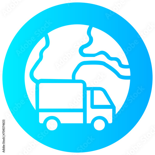 international delivery round vector icon