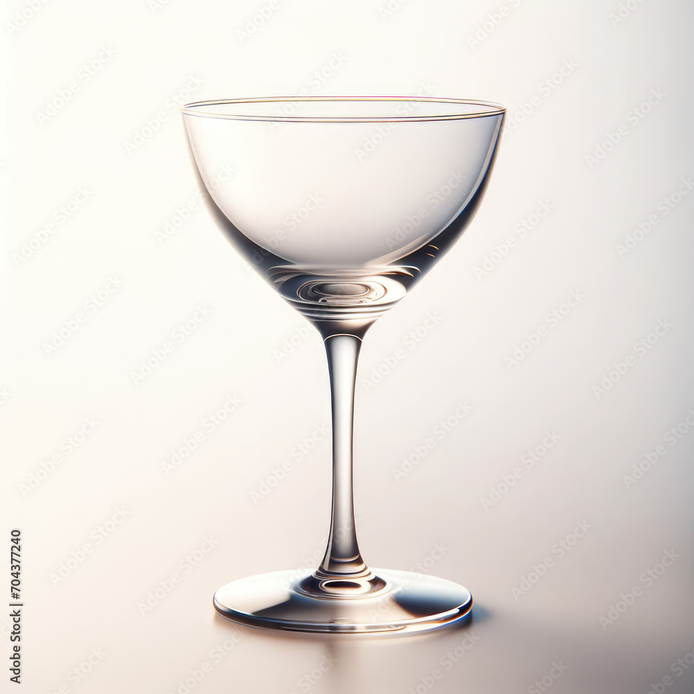 an empty cocktail glass on a stark white background an empty cocktail glass on a stark white background