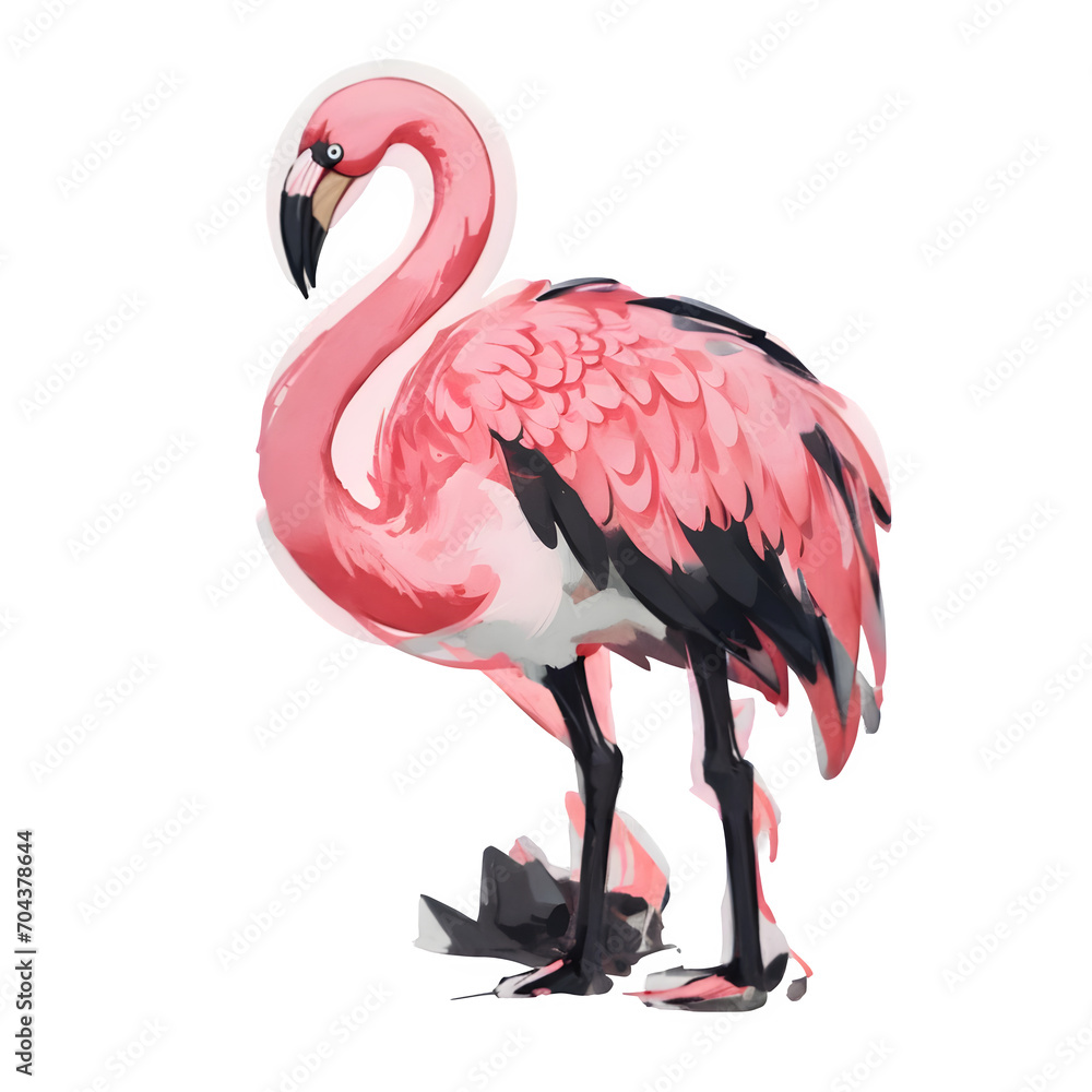 Obraz premium pink flamingo Generative ai