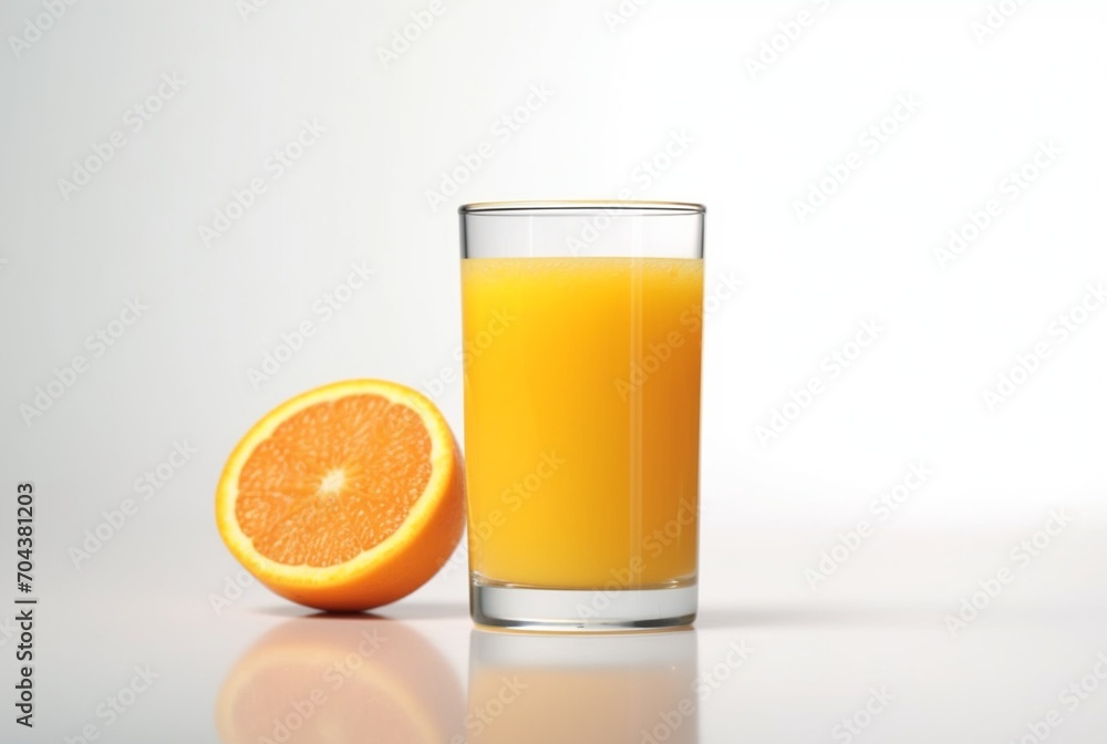 orange juice isolated on white background. generative ai orange juice isolated on white background. generative ai