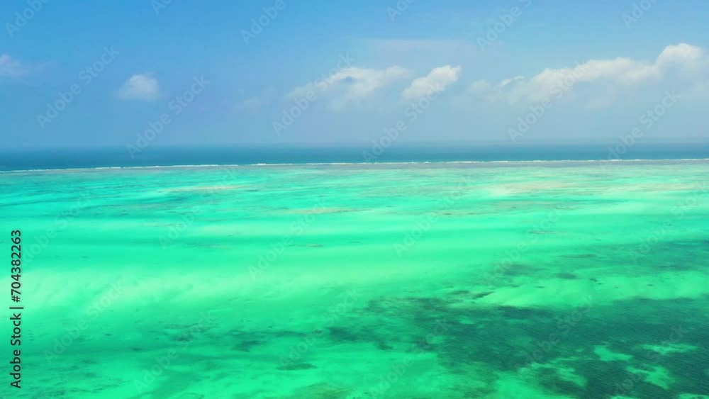 Aerial view by drone of the unspoiled nature of the Tanzanian coast. Aerial view by drone of the unspoiled nature of the Tanzanian coast.