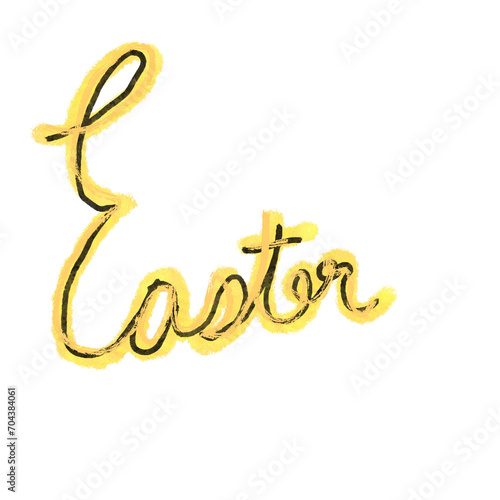Easter text word headline