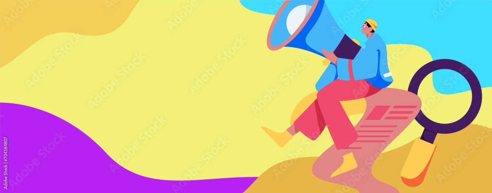 Obraz premium Personnel doing job interview flat vector concept operation hand drawn illustration 