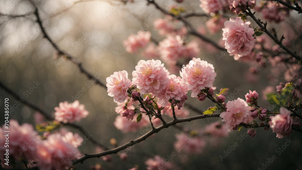 a photo that captures the subtle signs of spring, such as buds on trees, emerging leaves, or a gentle breeze rustling through blossoming branches a photo that captures the subtle signs of spring, such as buds on trees, emerging leaves, or a gentle breeze rustling through blossoming branches
