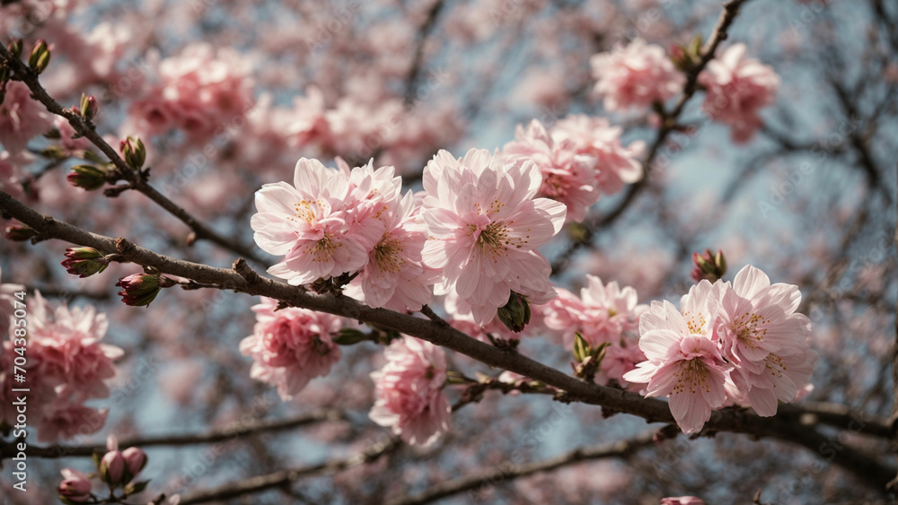 a photo that captures the subtle signs of spring, such as buds on trees, emerging leaves, or a gentle breeze rustling through blossoming branches a photo that captures the subtle signs of spring, such as buds on trees, emerging leaves, or a gentle breeze rustling through blossoming branches