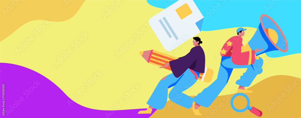 Personnel doing job interview flat vector concept operation hand drawn illustration
