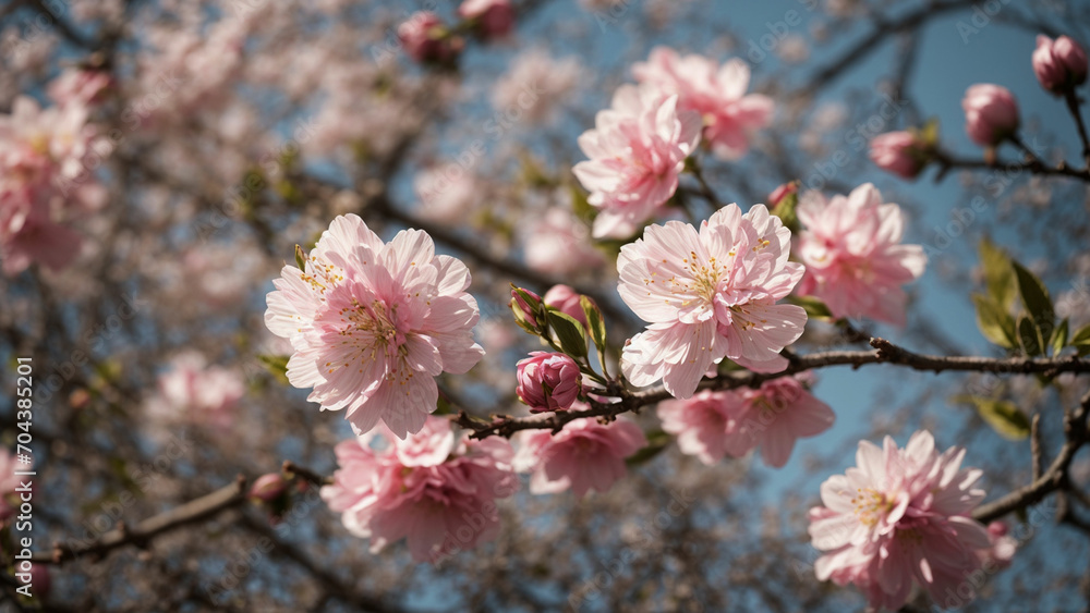 a photo that captures the subtle signs of spring, such as buds on trees, emerging leaves, or a gentle breeze rustling through blossoming branches a photo that captures the subtle signs of spring, such as buds on trees, emerging leaves, or a gentle breeze rustling through blossoming branches