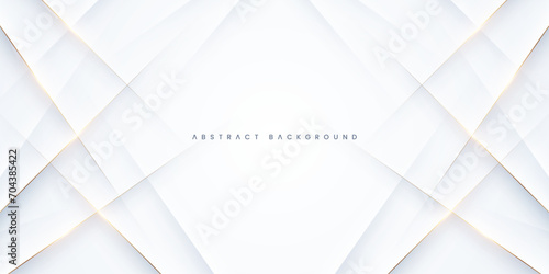 White Abstract Background with Golden Lines
